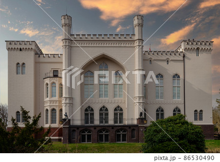 Old castle in city Kornik, Wielkopolska Polan travel. 86530490
