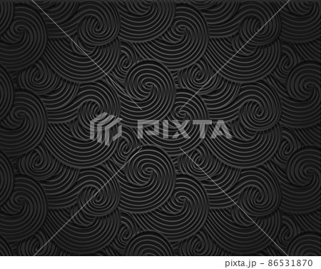 3D Abstract wind texture, sea, ocean waves background. Dense clouds, dark smoke and steam gray pattern. Vector illustration 86531870