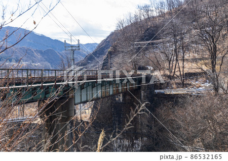 足尾本山駅への線路(廃線) 足尾本山駅への線路(廃線) 86532165