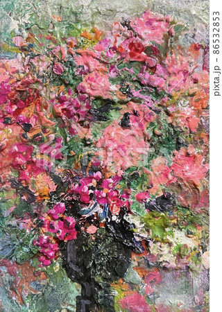 ミニバラの油彩画 86532853