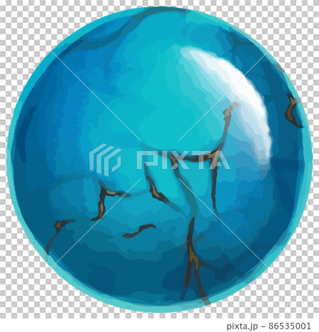 December birthstone / gem turquoise loose vector material 86535001