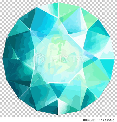 October birthstone / gem tourmaline loose vector material 86535002