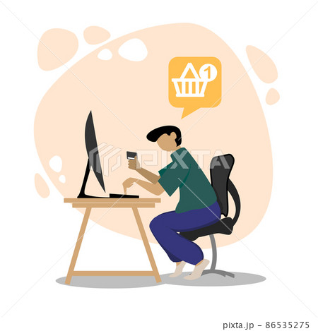Online shopping payment with credit card Online shopping payment with credit card 86535275
