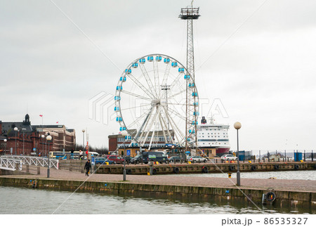 Helsinki, Finland 21 December 2015 - Ferris Wheel in port of Helsinki Helsinki, Finland 21 December 2015 - Ferris Wheel in port of Helsinki 86535327