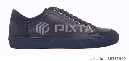 Black sneakers isolated on white background 86535949