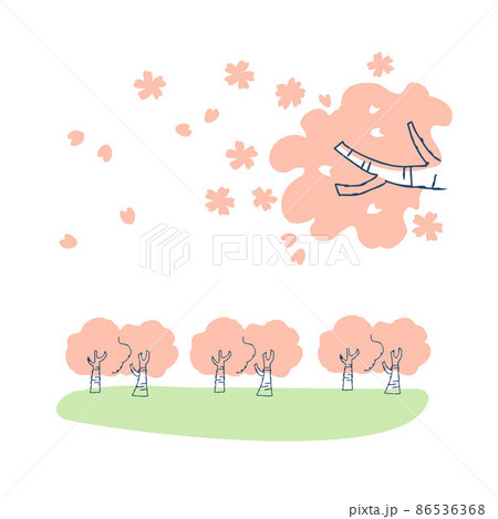 桜のある風景 86536368