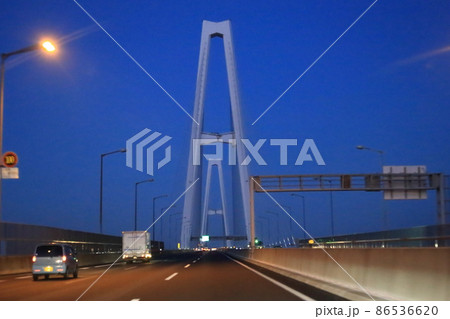 ナイトクルーズ・名港トリトンブリッジー名港中央大橋【愛知県名古屋市】 ナイトクルーズ・名港トリトンブリッジー名港中央大橋【愛知県名古屋市】 86536620