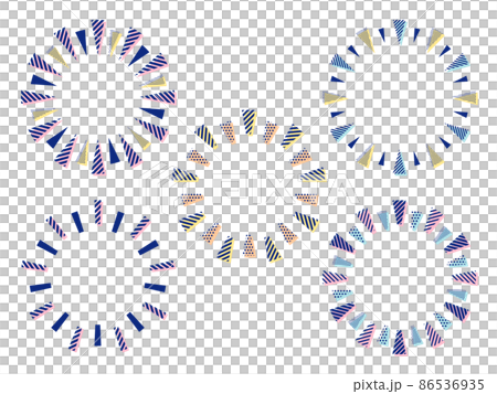 Emphasized frame set with pop dot stripe pattern Emphasized frame set with pop dot stripe pattern 86536935