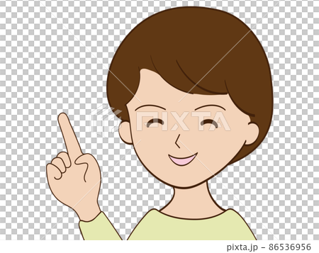 ワンポイントアドバイスをするお姉さんのイラスト 86536956