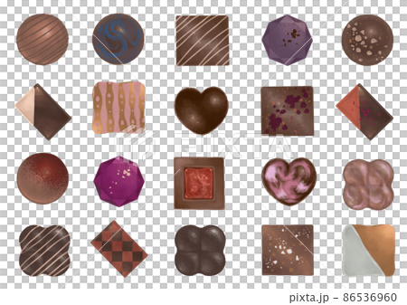 情人節巧克力水彩風格成分圖 情人節巧克力水彩風格成分圖 86536960