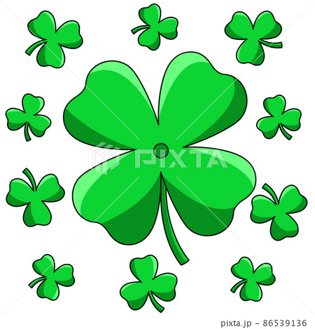 St. Patricks Day Shamrock Cartoon Vector Colored  86539136