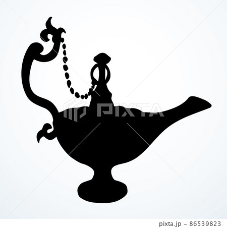 Lamp with a twinkle. Vector drawing 86539823