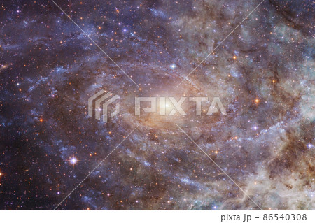 Outer space art. Starfield. Elements of this image furnished by NASA. 86540308
