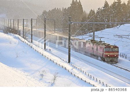 北海道新幹線　湯の里知内（信）－木古内　JR貨物　EH800-1（五稜郭） 86540368