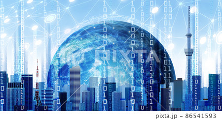 高層ビル　大都市　背景素材 86541593