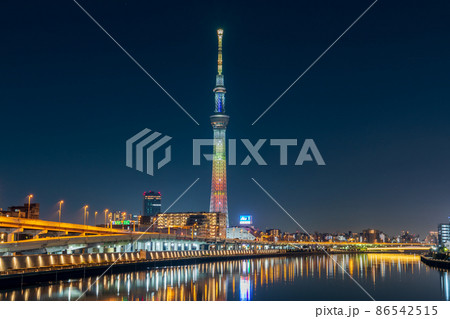 東京スカイツリー 鬼滅の刃コラボ特別ライティング・我妻善逸 86542515