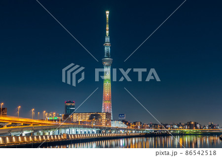 東京スカイツリー 鬼滅の刃コラボ特別ライティング・我妻善逸 東京スカイツリー 鬼滅の刃コラボ特別ライティング・我妻善逸 86542518