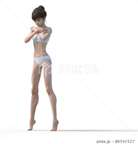 ビューティーイメージ若い女性　perming3DCG　イラスト素材 86542527