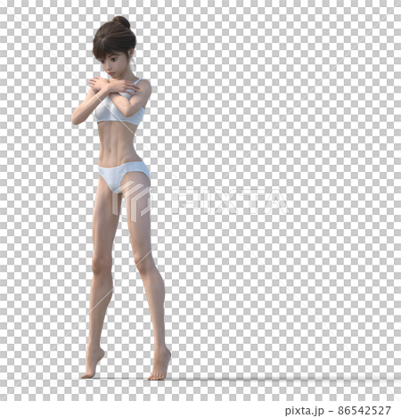 ビューティーイメージ若い女性　perming3DCG　イラスト素材 86542527
