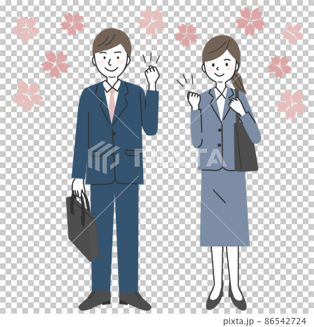 ガッツポーズをするスーツを着た会社員 ガッツポーズをするスーツを着た会社員 86542724