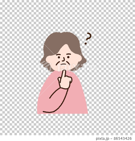 擔心的老年婦女 86543426