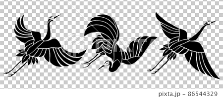 Crane silhouette Crane silhouette 86544329