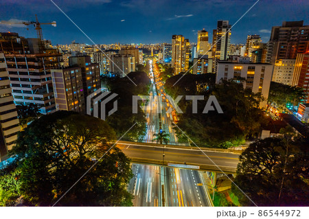 Sao Paulo Central Night Road Sao Paulo Central Night Road 86544972
