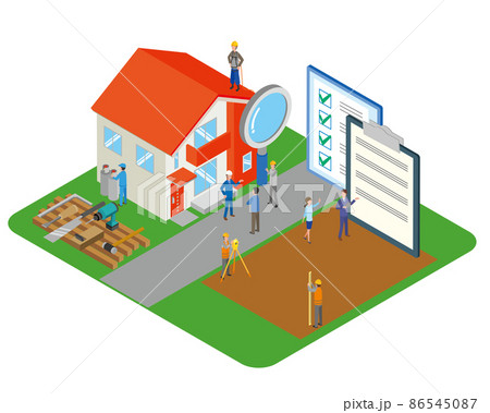 家を建てる人々 86545087