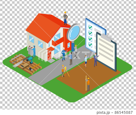 家を建てる人々 86545087