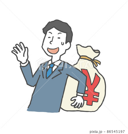 所得隠しをする男性 86545197