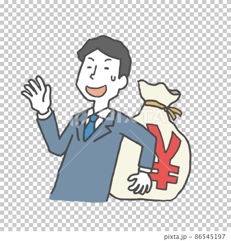 所得隠しをする男性 86545197