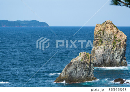 青海島から見た日本海 86546343