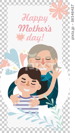 Mother's Day gift illustration for various graphic design and advertising applications 86546487