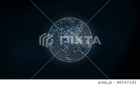 Technology Digital Earth World on Space Background Technology Digital Earth World on Space Background 86547193