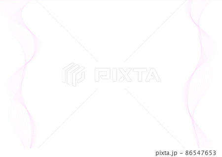 ウェーブ背景ライン 白背景 Abstract wave lines white background 86547653