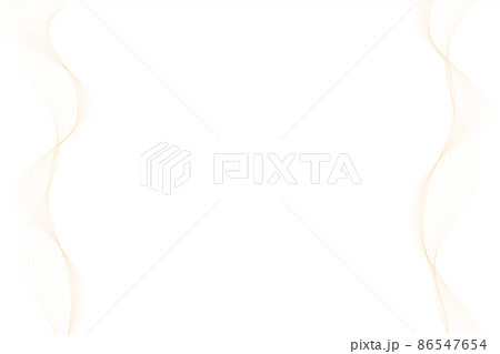 ウェーブ背景ライン 白背景 Abstract wave lines white background 86547654
