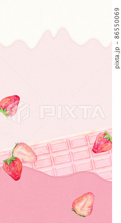 苺チョコレート　クリーム　背景素材 86550069