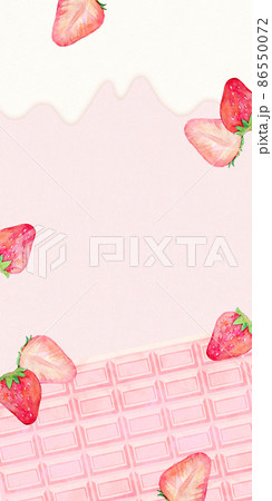 苺チョコレート　クリーム　背景素材 86550072