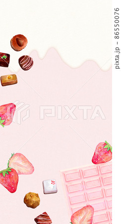 苺チョコレート　クリーム　背景素材 86550076