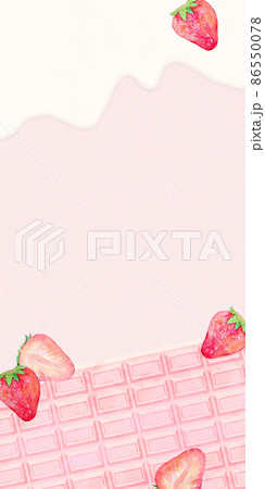 苺チョコレート　クリーム　背景素材 86550078