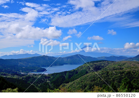 大観山展望台からの富士山の眺め 大観山展望台からの富士山の眺め 86550120