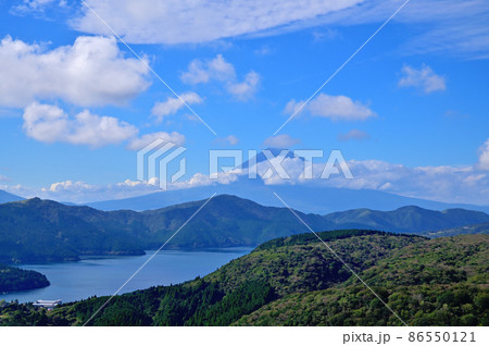 大観山展望台からの富士山の眺め 大観山展望台からの富士山の眺め 86550121