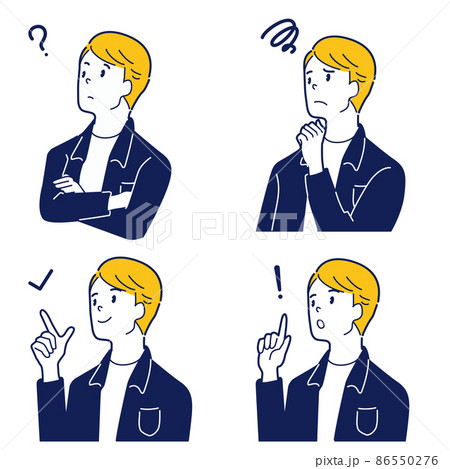 男性表情アイコン 86550276
