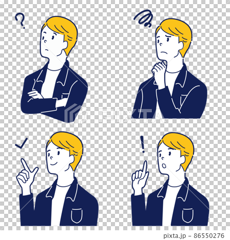 男性表情アイコン 86550276