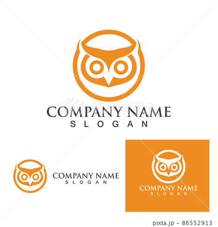 Owl head logo and symbol vector image Owl head logo and symbol vector image 86552913