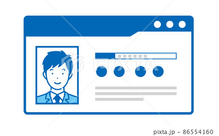 社員証のイラスト素材 86554160