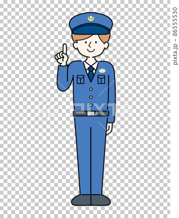 Police man pointing a finger 86555530