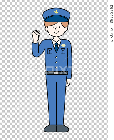 Police man in a pose to do his best 86555562