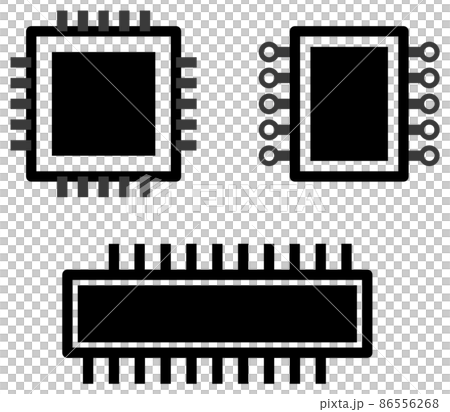 Illustrations by type of electronic circuits used in electronic devices 86556268