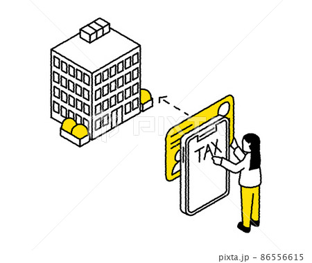e-Taxを利用するアイソメトリック図 e-Taxを利用するアイソメトリック図 86556615